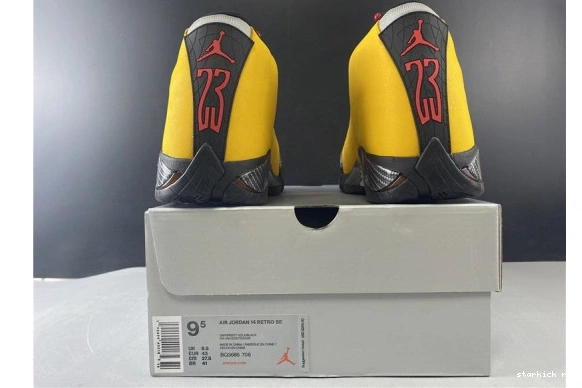 BQ3685-706 Gold University AIR Jordan Retro 14 BQ3685-706 0810